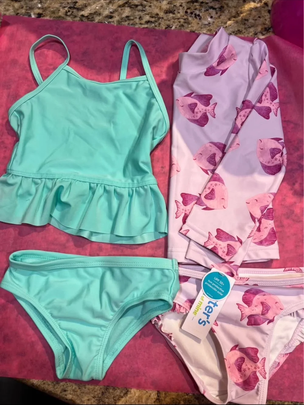 Girls Summer Swim Gift Bucket | 3T | Pool & Beach Gift Set | Gift Ready